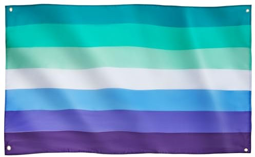 Runesol Bandera Orgullo Vinciano, 91x152cm, (3ft x 5ft) Bandera Orgullo Gay, 4 Arandelas, Ojal Cada Esquina, LGBTQ+, Desfile, Festival, Fiesta, Carnaval, Premium, Interior, Exterior, Colores Vívidos