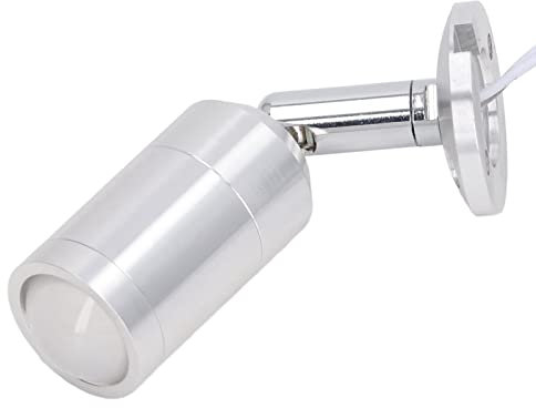 LED Strahler Mini LED Vitrinenwandleuchte Dimmbarer Vitrinenstrahler Verstellbarer Winkel Licht für Schmuckschränke Regale Silber AC 220V (Natürliches Licht 4000K)
