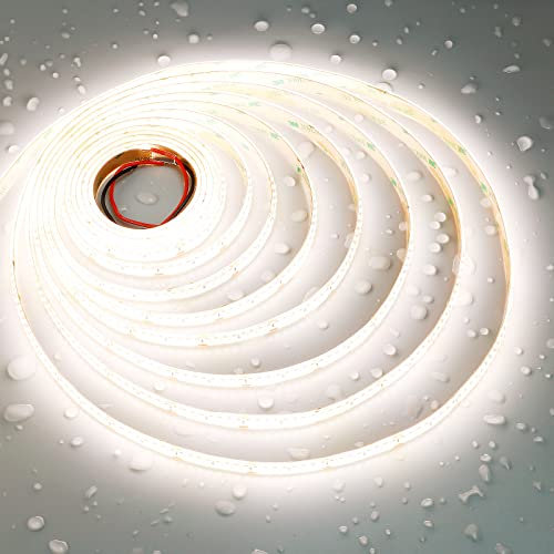 JOYLIT 24V LED Strip 5M Wasserdicht 4000K Weiss 16000LM Ultrahell CRI 92+, CE UL PRO 224LEDs/M SMD 2835 120W Dimmbar LED Streifen, Selbstklebend IP65 Natürliches Weiß Licht Band für Wohnen, Gewerbe