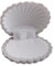 Boîte cadeau en peluche Boîte à bijoux en velours - Coquille Saint-Jacques Gris