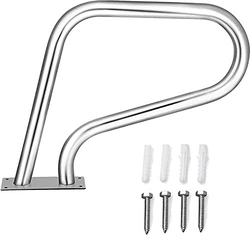 Pool Handrail Silver Rustproof Swimming Pool Curve Railings, Used In Swimming Pools Such As Indoor And Outdoor Groove Spa Water Parks With Quick Mount Base