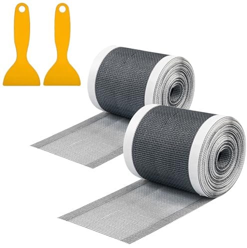 Neodrain Abflusssieb Dusche 9cm x 10m Abfluss Haarfänger Duschabfluss Haarsieb Mesh Aufkleber mit Plastikspatel für Duschrinne Bad, 2 Stück