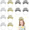 KATELUO Silvester Haarreif - 12 PCS Happy New Year Kopfschmuck für die Neujahrsdekoration (B)