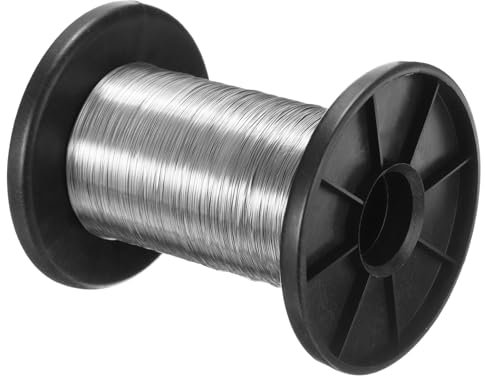 PATIKIL Alambre de Acero Inoxidable 316 328 pies 0.2mm 32 Calibre Alambre para Joyería Manualidades Pulseras Bisutería Plata