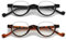 AJYADO Rund Lesebrille Herren Damen Halbrand - 2 Pack lesebrille mit brille blaulichtfilter lesebrillen 2,0 Schwarz & Schildkröte