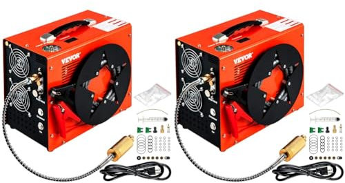 VEVOR Compresseur d'Air PCP 30 MPa Pompe à Air de Haute Pression 220/110/12 V Compresseur d'Air Arrêt Automatique Convient aux Fusils à Air Comprimé Réservoirs de Paintball Mini Bouteilles de Plongée