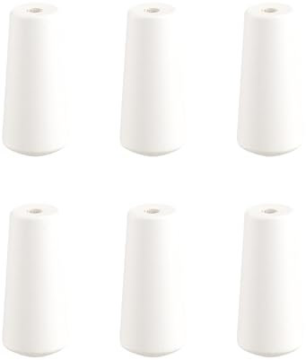 Tabanzhe 6 PCS Wooden Window Pull Cord Small Pendants Drops,Blinds or Shades Connectors Accessories,for DIY Home Decoration Curtain Craft (White)