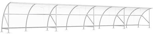 kaiserkraft | Fahrradüberdachung | aus Polycarbonat | BxT 16450 x 2100 mm | Silber