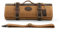 HEZHEN Knife Roll Bag Waxed Canvas, Heavy Duty Portable Backpack Knife Case, 12 Slots & 2 Zipper Pockets, Detachable Adjustable Leather Shoulder Strap -Yellowish Brown（Without Knives）