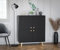 Albello Kommode Selly Schlafzimmer Kommode Modernes Sideboard Kommode Holzwerkstoff Kommode Schwarz 100 x 112 x 41 cm