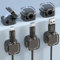 URAQT Desk Cable Tidy, 6Pcs Upgraded Black Magnetic Cable Tidy, Srong Adhesive Cable Tidy Clips Desktop Cord Holder, Hide Charging Cable Keeper, Magnetic Cable Organiser for Home Office Desk Use