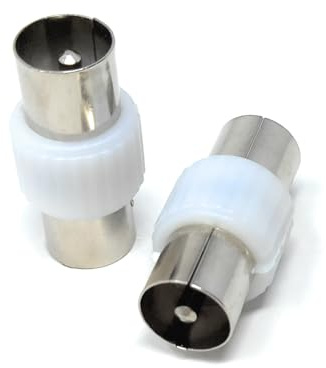 DRUT Accoppiatore coassiale antenna TV, maschio a maschio, adattatore antenna coassiale RF, adattatore cavo antenna (2)