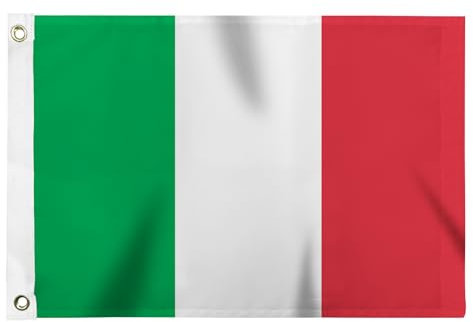 Flagolden Italien-Flagge, 30,5 x 45,7 cm, kleine Flagge von Italien, für Boot, Auto, UTV, lebendige Farben, italienische Flaggen, Nationalflaggen, Nationalflagge, IT-Banner, grün-weiß-rote Flagge mit