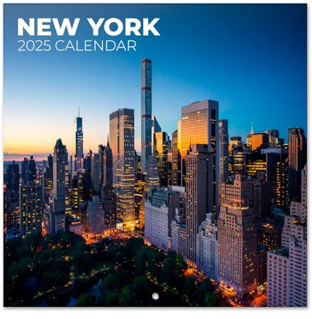Kalender 2025 Wandkalender 2025 Grupo Erik New York Kalender 2025 Familienplaner 30 x 30 cm 12 Monate Jahreskalender Familienkalender 2025