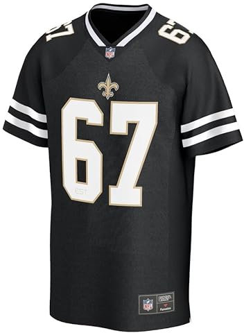 New Orleans Saints NFL Jersey Trikot T-Shirt Shirt ** Core Foundation ** (DE/NL/SE/PL, Alphanumerisch, L, Regular, Regular, Schwarz/Weiß)