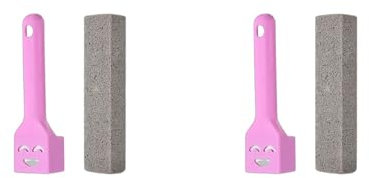 Limtula Piedra pómez para limpiar el inodoro con mango, palo de pómez, almohadilla de estropajo para limpiar el baño, cepillo limpiador de inodoro, cepillo potente para el hogar, accesorios para el