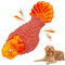 WinTour Jouets Chiens pour Les mâcheurs agressifs, Jouets Chiens indestructibles pour Les occuper, Jouets à couinement en Forme de Dinde pour Chiens de Taille Moyenne et Grande, Orange