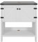 ARTETHYS Bathroom Sink Cabinet, Vanity Units, 76cm White Modern Bathroom Storage Cabinet Free Standing without Sink