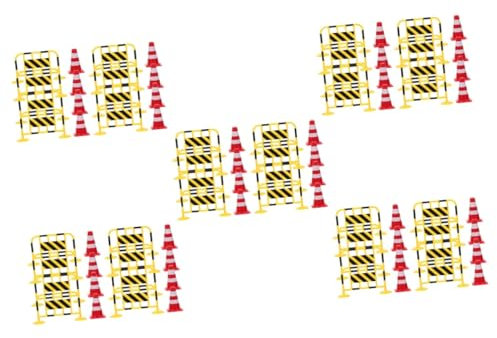 RORPOIR 5 Sätze Parkplatz-Modell Wettrennen Rennwagen-partydekorationen Auto Sandtischverzierungen Mini-verkehrszeichen Für Verkehrszeichen Für Mini-eistüten Zapfen Abs