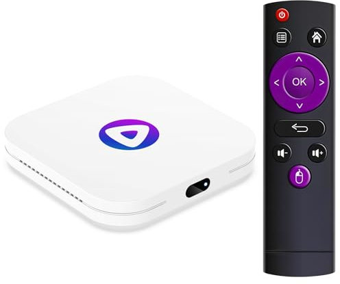 Android 13.0 TV Box, LEFFOT 4K Ultra HD Streaming Device for TV with HDR10+, 4GB RAM 64GB ROM, Dual-band WiFi, BT5.0, RK3528 Quad Core ARM Cortex-A53, Smart TV Box for Netflix YouTube Prime Video