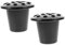 EXQUIMEUBLE 2 Stück Basis Für EIN Anbetungsblumenarrangement Bodenfriedhofsvase Grabblumenhalter Grabstein Blumenhalter Blumenvase Friedhofsblumenhalter Grab Blumenhalter Schaum Black