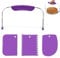 GegXcn 4-Piece Cake Cutter, Cake Leveller, with Stainless Steel Wire & Purple Handles, Professional Baking Tools for Tiered Cakes, Bread, Pastries, Includes 3 Scrapers, Durable Kitchen Accessories