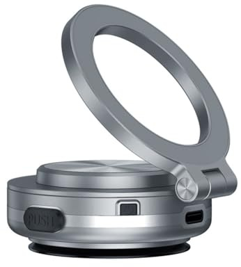 Flaroey 360° Rotating Vacuum Adsorption Magnetic Bracket Universal Car Navigation Instrument Table Phone Bracket Silver
