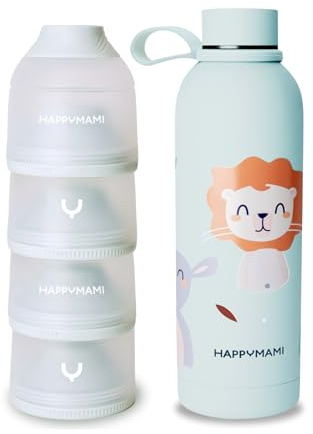HAPPYMAMI Pack Termo y Dosificador Leche en Polvo | Recién Nacido