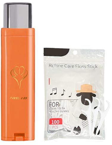Distributeur de fil dentaire avec 100 fils dentaires, boîte de support portable pour le nettoyage des dents, soins bucco-dentaires, organisateur voyage, hygiène salle bain, accessoires