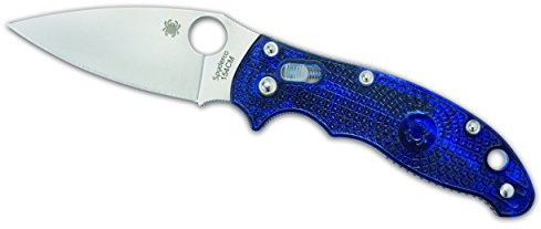 Spyderco Messer Manix 2 Transluscent Handle Blue Plain, 01SP702