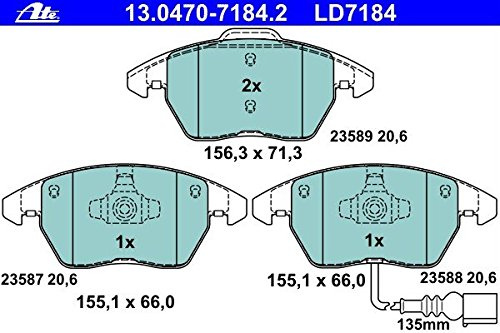 ATE 13047071842 Ceramic Disc Brake Pad Set