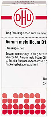 DHU Aurum metallicum D12 Streukügelchen, 10 g Globuli