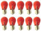 CARALL 10 Pezzi Lampadine Alogene PY21W BA15S 12V 21W Arancione, Ricambi Lampade 12V Per Auto e Moto
