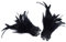keland Damen Gothic Feder Manschetten Armbänder Halloween Cosplay Kostüm Accessoire (Schwarz)