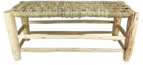 ARTIGIANATO VULCANO Banco de madera de álamo marroquí
