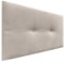 DHOME Testiera in similpelle o in tessuto AQUALINE Pro Testiera imbottita Letto di lusso (Tessuto Beige, 110cm (Letto 80/90/105))