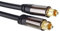 PremiumCord Cavo audio ottico Toslink - 3 m, diametro esterno: 6 mm, spina Toslink Plug-on, cavo digitale per impianto stereo HiFi Soundable TV, HQ Audio, colore: nero, argento, oro