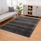 carpet city Hochflor Teppich Wohnzimmer - Einfarbig Schwarz - 300x400 cm - Shaggyteppich Langflor - Kettfäden - Schlafzimmerteppich Flauschig Weich - Moderne Wohnzimmerteppiche
