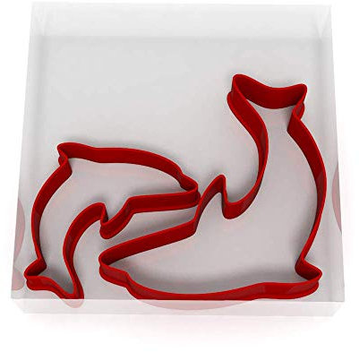 Ausstechformen Delfin, 5 cm + 8 cm, 2 Stück