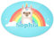 Eurofoto Türschild mit Namen Sophia und Llama-Einhorn-Motiv | Kinderzimmer-Schild