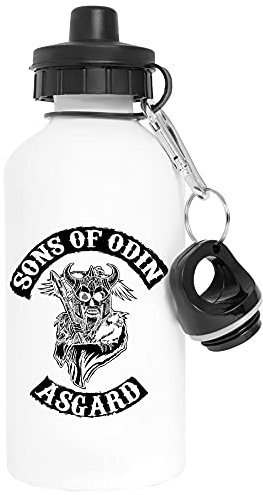 Söhne Von Odin - Asgard Kapitel Aluminium Weiß Wasserflasche Mit Schraubverschluss White Water Bottle With Screw Cap