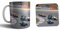 AK Giftshop Tasse & Untersetzer-Set – Motorrad Moto GP – Geschenk – Geburtstag & Weihnachten – Strumpffüller – Wichteln (325 ml, Keramik, Tasse, Trinkbecher, Trinkgefäß, 4E+2 Gramm, Rot/Grün)