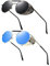 RONSOU Steampunk Stil Rund Vintage Sonnenbrillen Retro Brillen UV400 Schutz Metall Rahmen Schwarz Rahmen Grau Linse Silber Rahmen Blau Linse