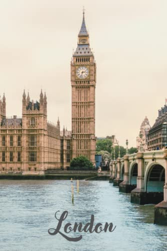 London Notebook: Big Ben Lined Journal Notebook 6x9, 120 Pages
