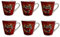 Set 6 Tazzine Tazze Caffe' Natalizie Natale Senza Piattini in Ceramica