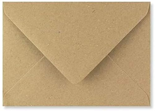 C5 Coloured Envelopes for A5 Greeting Cards Wedding Invitations & Crafts (162x229mm) Pack of 40 (Brown Kraft)