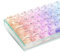dagaladoo White Clear Key Cap,Transparent keycaps 60 75 Percent,Ceramic keycap Set,Shine Through,PC Material,Cherry Profile Keyboard caps for Mx Switches Mechanical Keyboard(140key,only keycaps)