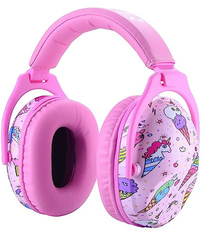 HOCAZOR Gehörschutz Kinder, Passiver Kapselgehörschutz mit Längenverstellung, Lärmschutz Kopfhörer Kinder mit Autismus für Konzert, Feuerwerksshow, NRR 22dB/SNR 27dB-Rosa