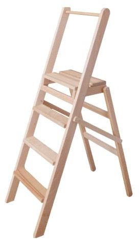 Scaletto 4 Gradini, System Secury, Antiscivolo, Portata 150kg, 38.5x73.5x117 cm