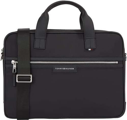 Tommy Hilfiger Men'Sth Urban Nylon Computer Bag, Black, One Size